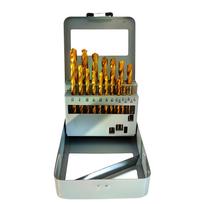 21-Piece Twist Drill Bit Set for Steel Punching - Includes Small Rotary Bits in Iron Box