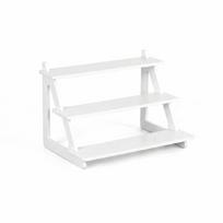Space Saving Ladder Display Rack Portable Layered Display Shelf Retail Display Stand  Pantry balta