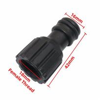 M18*1.5 Female Thread Electric Car Wash Pump Brass Connector 16mm Water Gun Irrigation Washing Machine Faucet Converter Fittings black