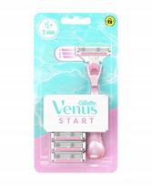 Rinkinys Venus: skustuvas Gillette Venus Start Shaving + skutimosi galvutės, 3 vnt.