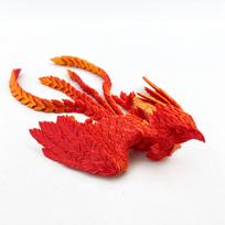 Naujas 3D spausdintas ilgauodegis feniksas žaislas, modeliavimo gyvūno modelis, lanksčios jungtys, judinamas, namų mažos dekoracijos, vaikų žaislai red