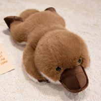 Simulation platypus doll plush toy lying down platypus duckling doll children soothing rag doll 55cm（0.5kg） brown