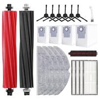 A65T-For Roborock S8 Pro Ultra Robot Vacuum Cleaner Main Side Brushes HEPA Filters Dust Bags Mop Pads Accessories Kit black