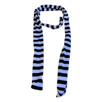 Women Spring Stripe Pattern Scarf Thin Neckerchief Y2k Style Colorful Thin Scarf gray