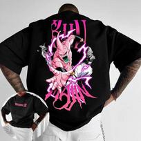 Dragon Ball Chubby Magic Man Buo Direct Printing Heavy Cotton Shortsleeved Tshirt Mens Loose Large Size Halfsleeved Top S pink