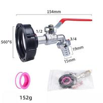 Patvarus IBC bako bako čiaupo adapteris S60*6 grubus sriegis iki 1/2 colio 3/4 colio jungties pakeitimo vožtuvas sodo namų vožtuvo montavimo maišytuvas