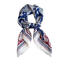 Elegant Imitated Silk Square Scarf for Women 27.5 Inch Soft Lightweight Hair Bandana Delicate Neck Accessory black