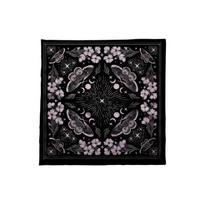Premium Velvets Meditations Mats Features Esoterica Pattern Tarots Ritual Cloth for Spiritual Gatherings 50x50cm black
