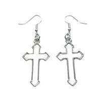 Hollow Cross Dangle Earrings Jewelry Fashion Long Drop Earrings for Women Men 1