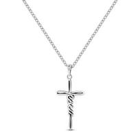 925 Sterling Silver Cross Pendant Necklace Minimalist Letter Dainty Jewelry for Women Girls Daily Wear Birthday Gift