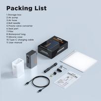 AIRBANK POCKET 2 PRO Electric Mini Bike Pump 420mAh Battery 120PSI Smart Bicycle Tier Inflator Aluminum Alloy Shell with Screen AS220PRO white