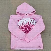 2025 Cross-border foreign trade 3D printed hooded sweater trendy high street coat hoodie men's and women's coat pin XS pink