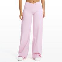 Cross-Waist High-Waisted Wide-Leg Sports Trousers - Hip-Lifting Outdoor Fitness Pants Small