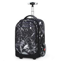 Middle School Students Carry and Pull Dual-purpose Trolley Schoolbags with Large Wheels That Can Climb Stairs FY0188 32CM x 25CM x 51CM black