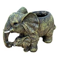 Elephant Shape Decorative Flower Pot Funny Elephant Garden Decoration Flower Pot Patios Lawn Ornaments 1 black