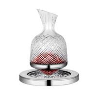 Spinning Crystal Red Wine Decanter, 360 ° Rotating Decanters, Lead-free Glass, Wine Accessories, 1500ml white