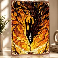 Hollow Knight D Printed Texture Poster Personalized Wall Art Retro Metal Tin Signs for Bedroom Decoration Room Home Decor Items 20x30cm（7.8x11.8inch） orange