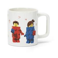Baltos spalvos keraminis vaikiškas puodelis 300 ml Love – LEGO®