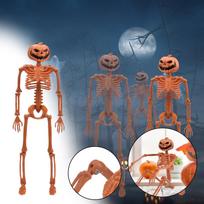 Helovino lankstomas žmogaus skeletas viso ūgio 35,43 colio didelio dydžio rekvizitai vakarėlio dekoras One Size brown