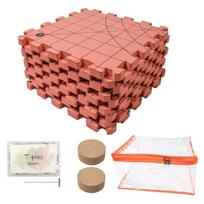 9 vnt. putplasčio blokavimo kilimėlis 32x32cm mezgimo blokavimo putplasčio padėkliukas su 100 vnt. 38 mm T formos kaiščių nėrimui, verpalų amato ir mezgimo reikmėms
