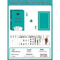 Portable Guandan Four-Color Large Print Playing Cards for Team Building & Entertainment orange