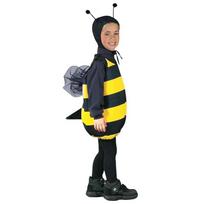 3Pcs Bees Costume Kit Bumblebees Costume Bees Tentacle Headband Cap Tunics with Bumble Bees Wing for Halloween Cosplay Party black