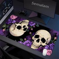 Purple Gothic Skull Art Mouse Pad Large Gaming PC Mats Nonslip Rubber Base Desk Mat Washable Pads for Game  Office Playmat 300x800x2mm