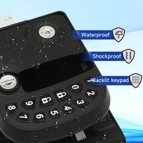 Heavy Duty Zinc Alloy RV Keyless Entry Door Lock with Deadbolt Keypad and Fob Door Handle for Caravan Travel Trailer Boat (Black,Zinc Alloy) juoda