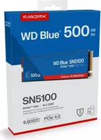 SanDisk 500GB WD BLUE SN5100 NVME SSD - Flash atmintis - mėlyna (WDBS4F5000ANC-WRSN)
