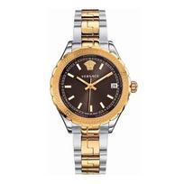 Versace Moteriškas dviejų spalvų Šveicariškas kvarcinis laikrodis Hellenyium 35mm V12040015 ruda