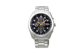 ORIENT Neo Seventies WV0091TY Kvarcinis Chronografas Vyriškas Tamsiai Pilkas 10BAR Pagaminta Japonijoje juoda