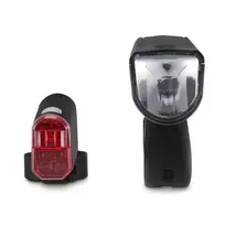 Hama 00185838 LED dviračio žibintų rinkinys, priekinis ir galinis, su baterijomis, StVZO