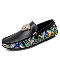 Plus Big Size 38-48 Loafers Men Casual Shoes Leather Man Moccasins Non-slip Men's Slip On Flats Male Driving Shoes Mens Shoes 35 juoda