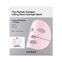 COSRX Peptide Collagen Lifting Glow Hydrogel Mask 1 Pack (3 Sheets) | Deep Hydration, Skin Density Support, Transparent Melting Hydrogel Sheet 1 pack (3 Sheets) white