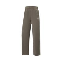 Li Ning Fitness Series Logo Stitching Straight Leg Sports Pants Women bottoms AKLW214-2 2XL gray