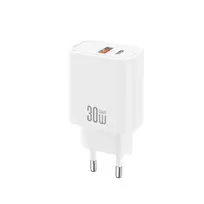 XO CE42 travel charger | 30W | PD | USB-C, USB-A | white