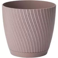 FORM PLASTIC Flower pot Mika with saucer 19cm, brown