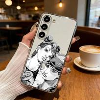 New Hot JoJos Bizarre Adventure Phone Case For Samsung S25,S24,S21,S22,S23,S30,Ultra,S20,Plus,Fe,Lite Transparent Cover Samsung S20lite brown