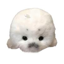 Cute Mini Seal Plush Pillow Lifelike Simulation Stuffed Sea Otter Soft Doll Animal Toy Kawaii Cartoon Blue Brown Otter Kid Gift white