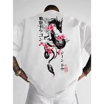 Dragon Sakura Graphic T-and kids tshirt Men Women Harajuku Streetwear Aesthetic Tee Casual Cotton Short Sleeve Tops 120