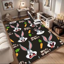 Looney Tunes Triušis Baksas 'Kaip sekasi, daktare?'' Telefono dėklo viršelis Biuro kilimėlis Namų dekoras Dovana Helovinui ir Kalėdoms LD113 60cm by 90cm gray
