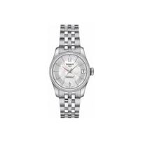 TISSOT Halo Kolekcija Mechaninis judėjimas 50 metrų vandens atsparumas Moteriškas laikrodis 32mm Baltas ciferblatas T108.208.11.117.00 Regular Watch Box white