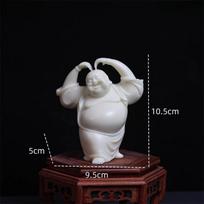 Ivory Fruit Love Maitreya Buddha Ornament Tea House Tea Pet Home Decoration Chinese Style Buddha Statue Ornaments Excluding Base gray