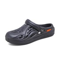 Non Slip Waterproof Men'S Clogs Chef Work Shoes Breathable Closed Toe Casual Sandals Soft Lightweight Daily Slippers 36 gray