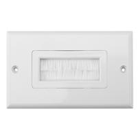 Plastic Anti dust Brush Cable Wall Plate Port Insert Cover Outlet Mount Multimedia Panel New #1 juoda