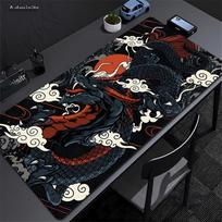 XXL Black and White Dragon Anime Mouse Pad Large Keyboard Lockrand Desktop Game Mat Rubber Nonslip Carpet Convenient Washable 300X800X2MM