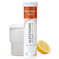 hk vitals Glutathione (Lemon, 15 Effervescent Tablets) | L-Glutathione Tablets with Vitamin C & E | For Skin Glow & Hydration