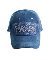 Ongo One, Two, Three, Flower Knot Cap [Dusty Blue] gray