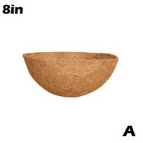 Outdoor 100% Natural Coco Basket Replacement Liner Hanging Basket Liner For Planters Coconut Liners 8 inch brown