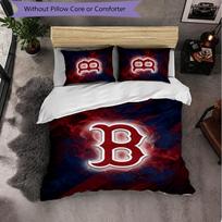 Boston Red Sox Pattern Microfiber 3Pcs Bedding Set Decor Duvet Cover Set For Bedroom Home Use 135cm*200cm